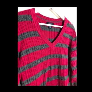 Tommy Hilfiger striped Vneck sweater